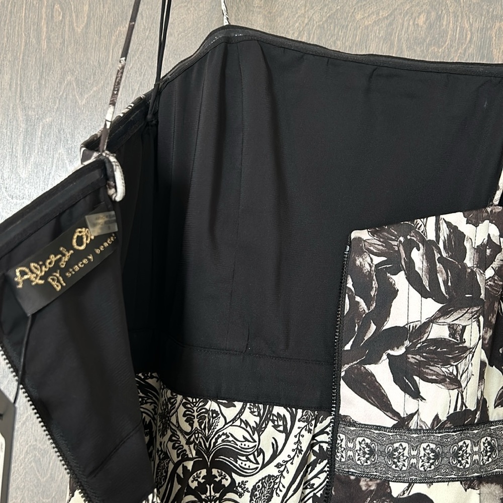 NWT!!! Alice & Olivia Florence High Low Gown Maxi w/Elevated Floral Print - Picture 10 of 15